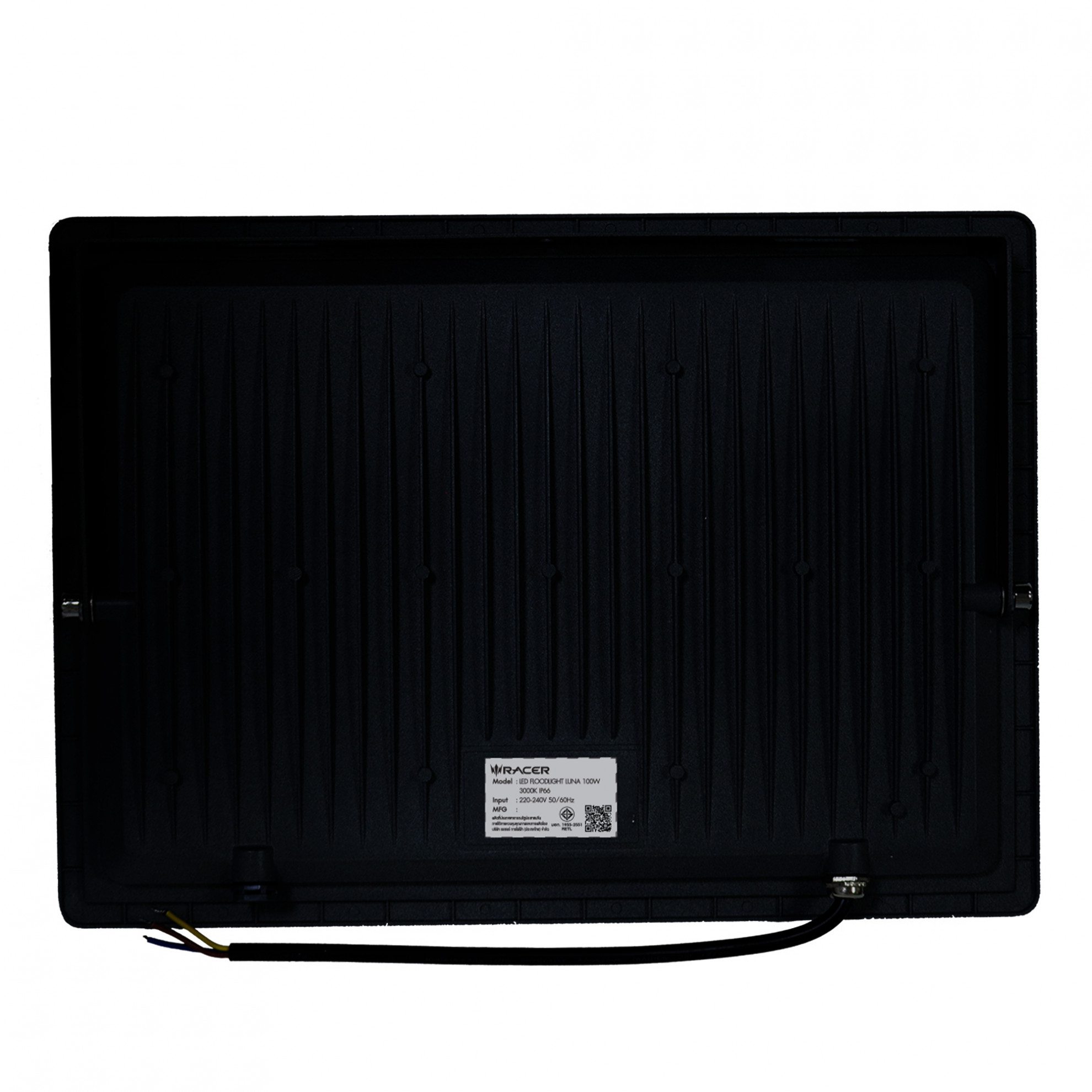 RACER โคมไฟแอลอีดี ฟลัดไลท์ รุ่นลูน่า 100วัตต์ แสงเหลือง IP66