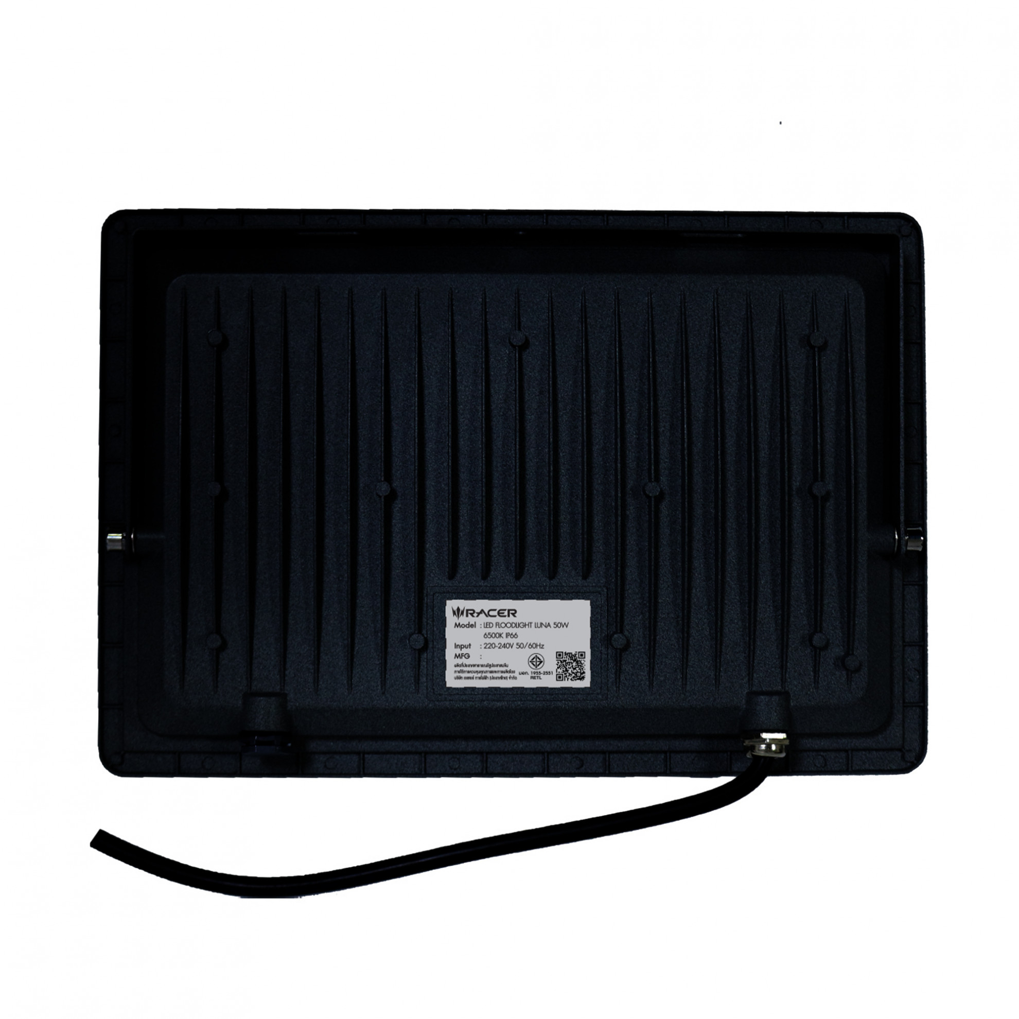 RACER โคมไฟแอลอีดีฟลัดไลท์ รุ่นลูน่า 50วัตต์ แสงขาว IP66