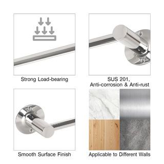 Iris ราวพาดผ้าเดี่ยวสแตนเลส  รุ่น เวนิส Venis-60S ยาว 60 ซม. สีโครม