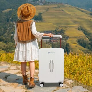 WETZLARS กระเป๋าเดินทางแบบด้านจับยาว ขนาด 20 นิ้ว  รุ่น Amber-01 ขนาด 23.50x36.50x50 ซม. สีขาวไวท์ชูก้า