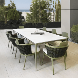 SUMMER SETเก้าอี้ outdoor อลูมิเนียม Racha ขนาด 56.5x60x70 ซม. สีเขียว