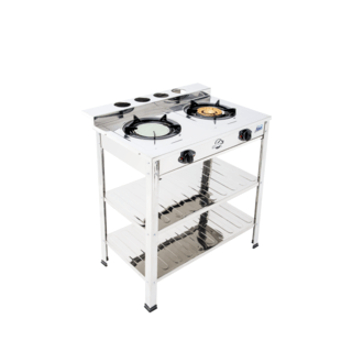 DYNAHOME เตาแก๊สพร้อมขาตั้ง 2 หัวเตา LK222IF