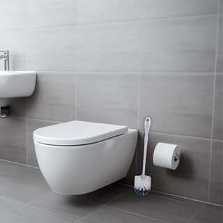 ICLEAN แปรงขัดสุขภัณฑ์หัวกลม GTG56252 ขนาด 8.5x8.5x38 cm. สีทูโทน