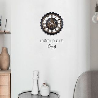 COZY นาฬิกาแขวนผนัง  รุ่น CEASAR  ขนาด 50x50x7 ซม. สีดำ
