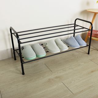 GOME ชั้นวางรองเท้าเหล็ก 2 ชั้น รุ่น 133301  30X79X37ซม.สีดำ