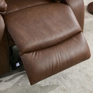 PULITO เก้าอี้พักผ่อนหนังสังเคราะห์ 1 ที่นั่ง รุ่น DENZEL ขนาด 87x97-167x101-78 ซม. สีน้ำตาล