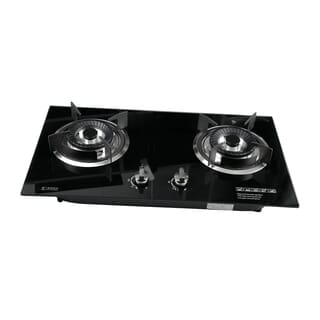 KOCH KITCHEN เตาแก๊สแบบฝังหน้ากระจก 2 หัวเตา NICASIO K-02 สีดำ