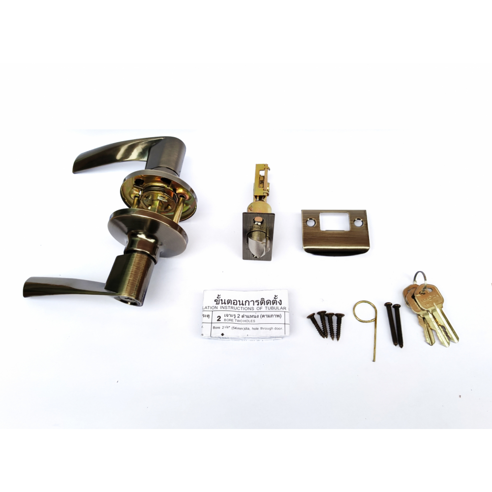 TORSTEN มือจับก้านโยกห้องทั่วไป สเตนเลส-304 รุ่น TTJ803-LV304-AB สีทองเหลืองรมดำ