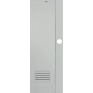 BATHIC ประตูยูพีวีซี รุ่น Groove BG2 ขนาด 70x200 ซม. สีเทา (เจาะลูกบิด)