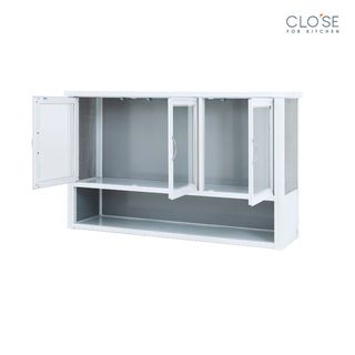 CLOSE ตู้แขวนอเนกประสงค์ แบบมีชั้นโล่ง SHIRO-122 ขนาด 122 x 34 x 75 ซม. สีขาว