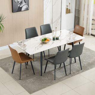 DELICATO เก้าอี้รับประทานอาหาร รุ่น Suwari-01 ขนาด 51x58x83 ซม. สีเทา