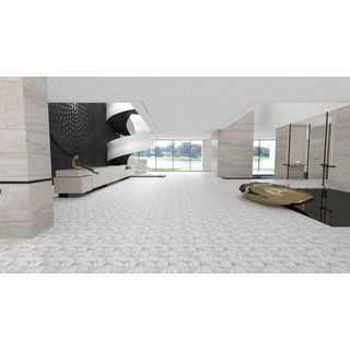 Marbella กระเบื้องเซรามิคปูพื้น 16x16 นิ้ว รุ่น ตารางหินอ่อนเข้ม ZYC6134 Matt (12P)