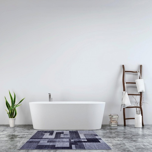 COZY พรมปูพื้นสไตล์นอร์ดิก  รุ่น ROSE-02 ขนาด 90x150x0.6CM สีเทา