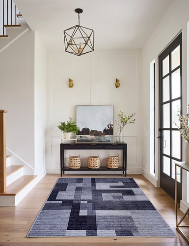 COZY พรมปูพื้นสไตล์นอร์ดิก  รุ่น ROSE-02 ขนาด 90x150x0.6CM สีเทา