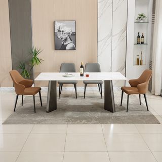 DELICATO เก้าอี้รับประทานอาหาร รุ่น Nami-01 ขนาด 54x59x84 ซม. สีเทา