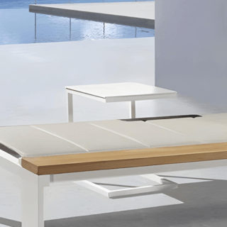 SUMMER SETโต๊ะ outdoor อลูมิเนียม Rang ขนาด 45x45x50 ซม. สีขาว