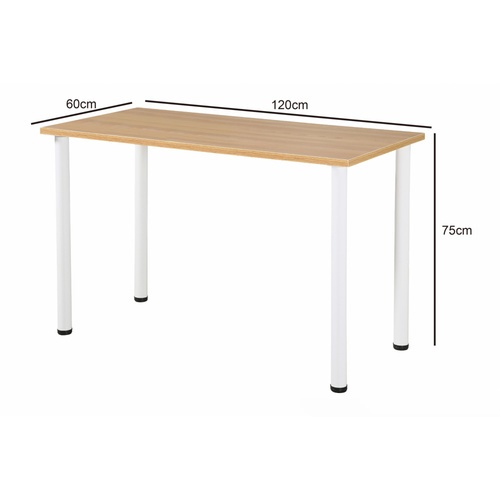 SMITH โต๊ะทำงาน รุ่น WK12060WDWT ขนาด 120x60x75 ซม. ท็อปหนา 2.3 ซม. สีไม้ (1/2)