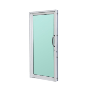 WELLINGTAN (LIKE) ประตูอะลูมิเนียม บานสวิงเดี่ยว W-AL/006 100x205ซม. สีขาว