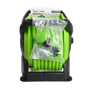 Tree O Plus ชุดโรลสายยาง ขนาด1/2ยาว20 เมตร รุ่นGLB-8216-0 สีเขียวดำ