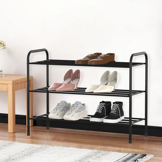 GOME ชั้นวางรองเท้าเหล็ก 3 ชั้น รุ่น 134001  30X72X55ซม.สีดำ