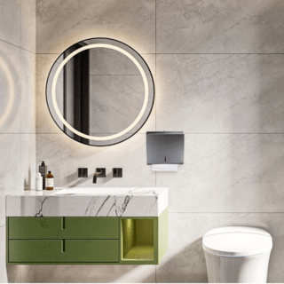 Verno กล่องใส่กระดาษชำระสแตนเลส 304 ทรงเหลี่ยม รุ่น Mabel-G ขนาด 26x28.5x10 ซม. สีเทากันเมทัล