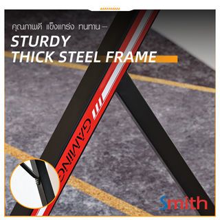 SMITH โต๊ะเกมมิ่ง รุ่น MERCULAR-01 ขนาด 60x120x70 ซม. สีดำ 