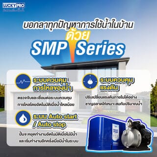 LUCKY ปั๊มอัตโนมัติหลายใบพัด แรงดันคงที่ 370C วัตต์ 220 โวล์ท