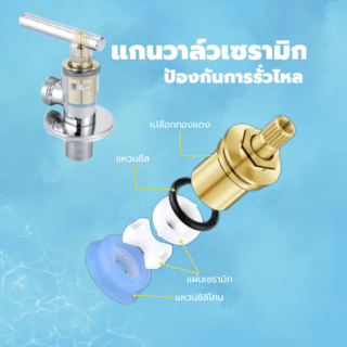 Verno วาล์วฝักบัวทองเหลือง  รุ่น  PQS-C10SJ