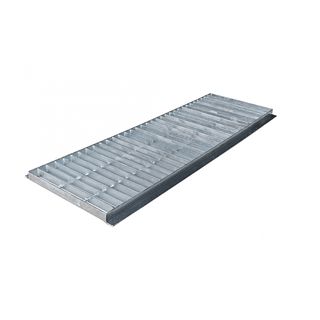 ปืนใหญ่ ตะแกรงรางน้ำชุบกัลวาไนซ์(มีบ่า 2ข้าง.2.5ซม.) ขนาด 30x100x2.5ซม.หนา3มม.สีเงิน