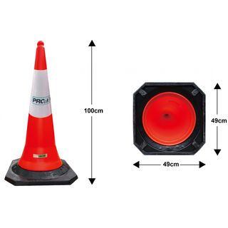 PRO-TX กรวยจราจร PVC รุ่น DTRC852 สีส้ม ขนาด 100 ซม.