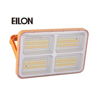 EILON สปอร์ตไลท์โซล่าร์เซลล์แบบพกพา พับได้ 100W รุ่น ESTD-100W-QB3065 แสง3สี+มีไฟสีแดงและน้ำเงิน
