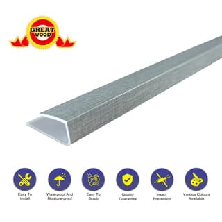 GREAT WOOD ยูคลิปPVC รุ่นGPPVC3.7-2-EB ขนาด 2.7x290x1.3 ซม. Light gray 423-23