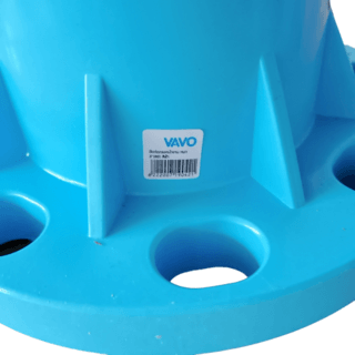 VAVO ข้อต่อตรงหน้าจาน หนา 3 นิ้ว(80)  สีฟ้า