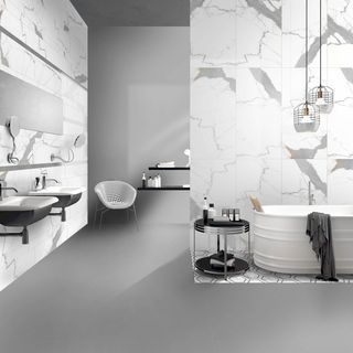 La Arezza กระเบื้องพอร์ซเลน 60X60  Lofta เพียว มิด เกรย์  G6010  Matt (4P)