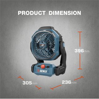 SENIX พัดลมไร้สาย 7.5 นิ้ว 20V(Max) (เฉพาะเครื่อง) รุ่น FNX2-M1-EU สีน้ำเงิน - ดำ