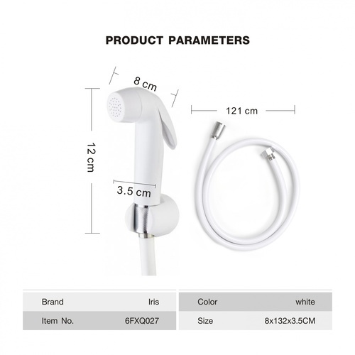 Iris ชุดสายฉีดชำระ รุ่น 6FXQ027 สีขาว