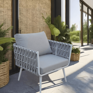 SUMMER SETเก้าอี้ outdoor อลูมิเนียม Lipe ขนาด 78x72x69 ซม. สีเทาอ่อน