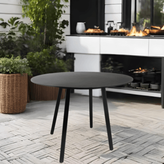 SUMMER SET โต๊ะ outdoor อลูมิเนียม KHAM ขนาด 60x60x45 ซม. สีดำ