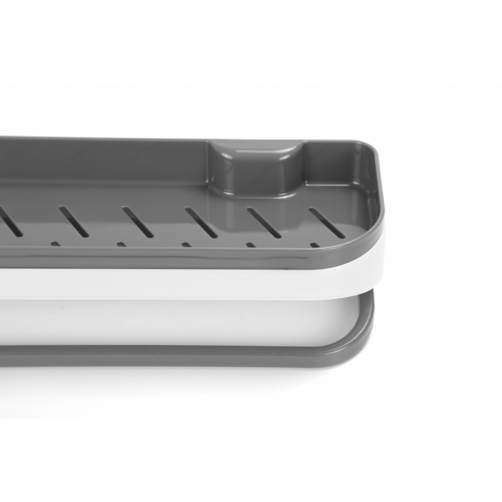 Primo ชั้นวางของพลาสติกพร้อมราวแขวน 13x46cm. รุ่นDLQG002-GY สีเทา