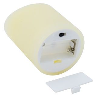 COZY เทียน LED 3ชิ้น/กล่อง รุ่น AZEL ขนาด 7.5x7.5x10ซม. / 7.5x7.5x12.5ซม./ 7.5x7.5x15ซม. สีเบจ