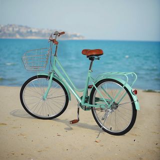  FORTEM จักรยานแม่บ้านตะกร้าเหล็ก รุ่นDAWN-07 ขนาด 24นิ้ว สีเขียว