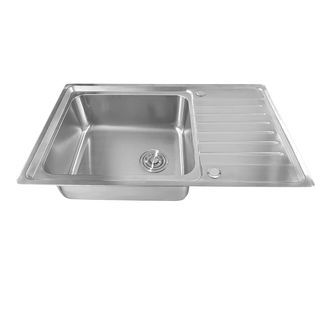 CLOSE อ่างล้างจาน 1 หลุมมีที่พัก SUS304  ขนาด 80X50X19 ซม. SPACE