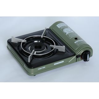 FIGTHER เตาพกพา JUNGLE สีเขียว-ดำ