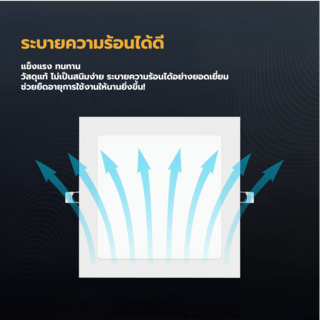 EILON ดาวน์ไลท์ LED แบบฝังหน้าเหลี่ยม 8 นิ้ว 18W รุ่นTP-SDW-18DL แสงเดย์ไลท์