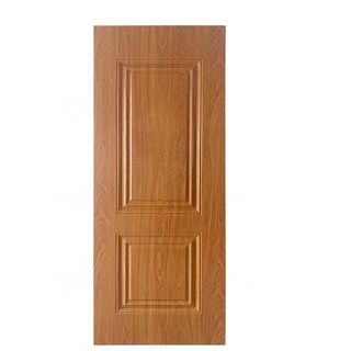 WELLINGTAN ประตูภายใน UPVC บานทึบ 2 ฟักตรง รุ่น UPVC-W701 ขนาด 80x200 ซม. สี Yellow cherry