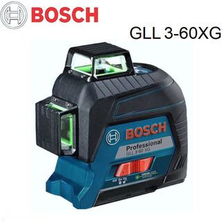 BOSCH เครื่องวัดระดับเลเซอร์3เส้น60ม. แสงสีเขียว GLL3-60XG