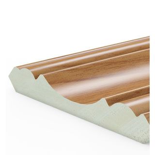 GREAT WOOD ไม้บัวบน PVC  FCR-1004A (CH01) 100x13.5x2700มม. สีสัก