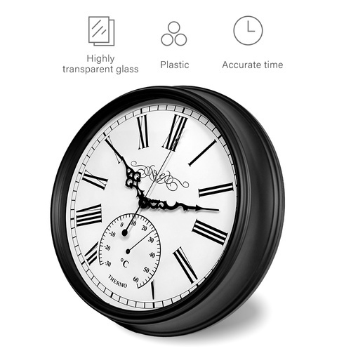 COZY นาฬิกาแขวนผนัง รุ่น LOGAN ขนาด 33.4x33.4x6.7 ซม. สีดำ