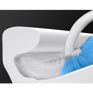 ICLEAN แปรงขัดสุขภัณฑ์หัวงอ รุ่น US43 ขนาด 8x8x39 cm สีฟ้า-ขาว