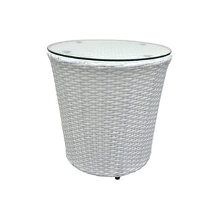 SUMMER SET โต๊ะริมสระหวายเทียม รุ่น สมุย ขนาด 45x45x40ซม. สีขาว